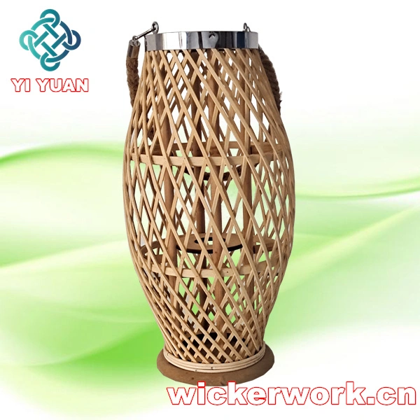 Factory Price Decorative Bamboo Weave Lanterns Outdoor Lantern by Adding Rattan Wicker