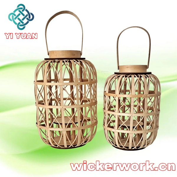 Factory Price Decorative Bamboo Weave Lanterns Outdoor Lantern by Adding Rattan Wicker