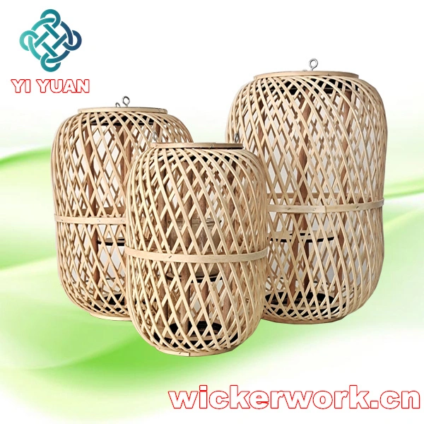 Factory Price Decorative Bamboo Weave Lanterns Outdoor Lantern by Adding Rattan Wicker